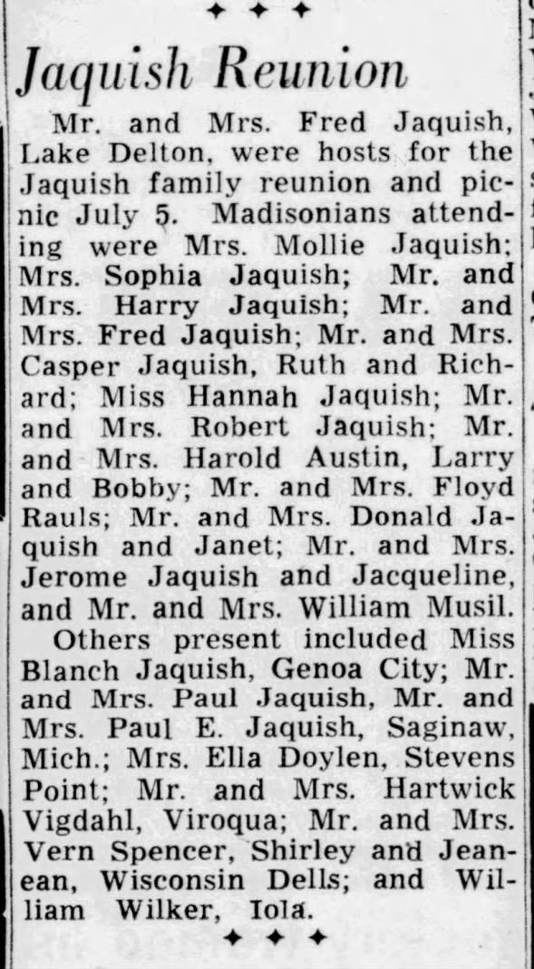 Jaquish reunion